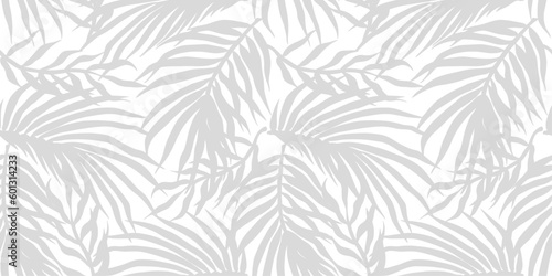 Fototapeta Tropical exotic leaves or plant seamless pattern for summer background and beach wallpaper
