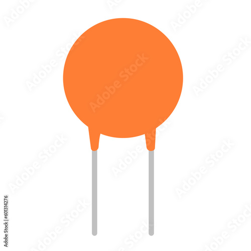 Chip capacitor icon. Isometric of chip capacitor vector icon for web design isolated on white background.