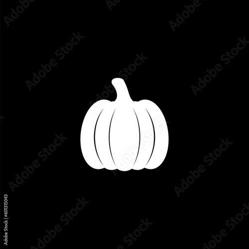 Pumpkin icon isolated on black background