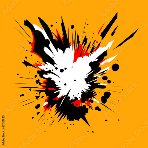 Comics boom backgrounds, minimalism style. Petard, bomb frame art. Wrapping template. Design for attract attention. Vector illustration