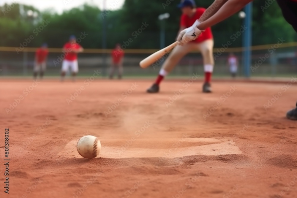 bat man pitch field sport ball player athlete game team baseball. Generative AI.