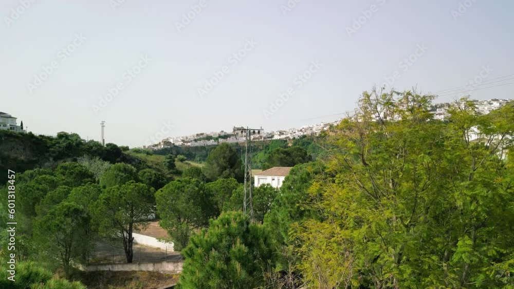 Arcos de la Frontera, Andalusia. Aerial view of whitewashed houses sporting rust-tiled roofs Arcos de la Frontera, Andalusia. Aerial view of whitewashed houses sporting rust-tiled roofs