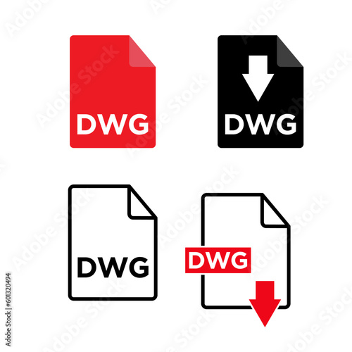 DWG file icon vector logo design logo illustration