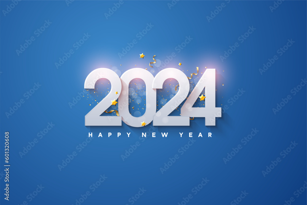 happy new year 2024 background - obrazy, fototapety, plakaty 