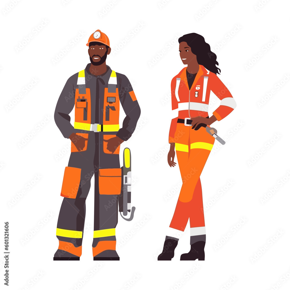 vector set of group of male and female firefighters for your design 02 vector set of group of male and female firefighters for your design 02