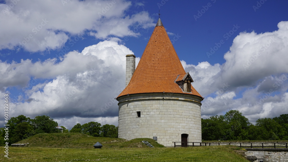Tower on a castle wall