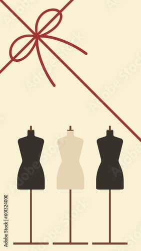 トルソーとリボン