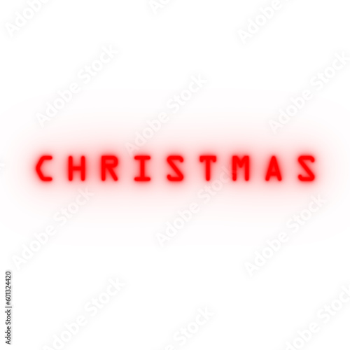 Red color text on a transparent background - CHRISTMAS