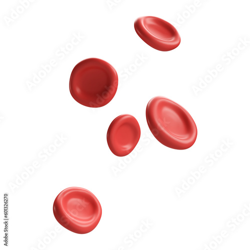 Bilde på lerret 3d flow red blood cells iron platelets erythrocyte anemia
