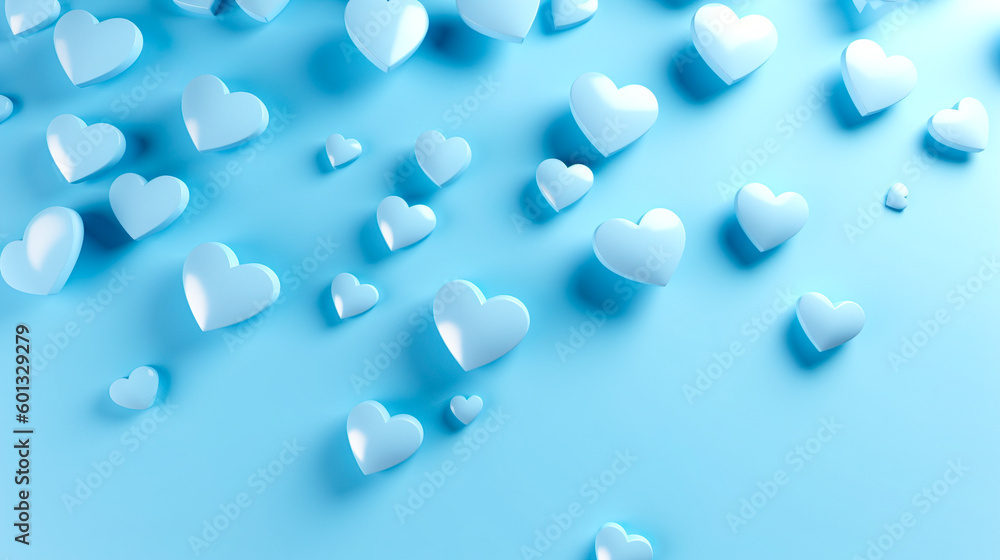 水色のハート　Generative AI