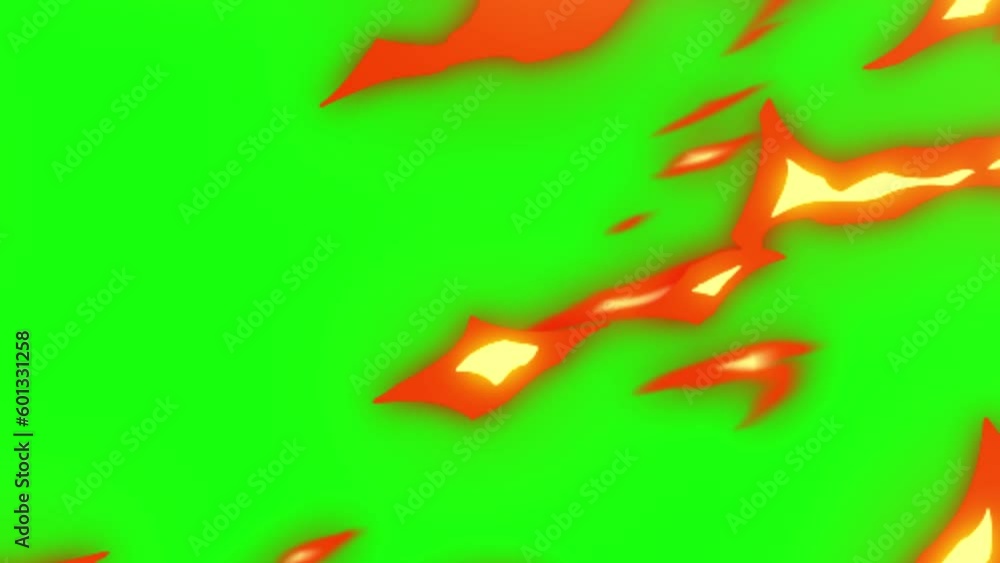 art illustration video background graphic motion animation 4k quality footage design concept of fire cartoon pop with green screen