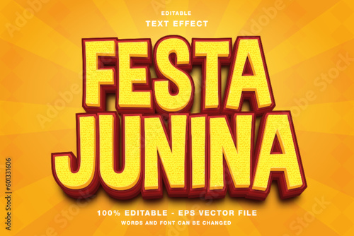 Festa Junina 3d editable Text Effect