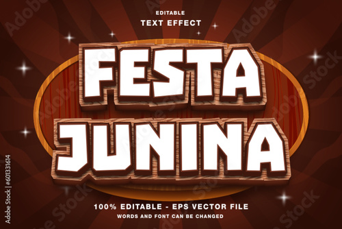 Festa Junina 3d editable Text Effect