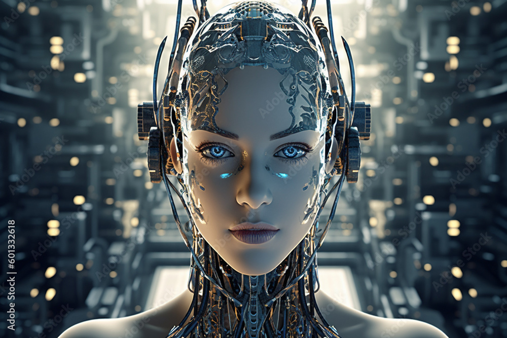 Artificial intelligence (AI) robot, showcasing the advanced technologies that will shape the future of humanity. Ai generated Artificial intelligence (AI) robot, showcasing the advanced technologies that will shape the future of humanity. Ai generated