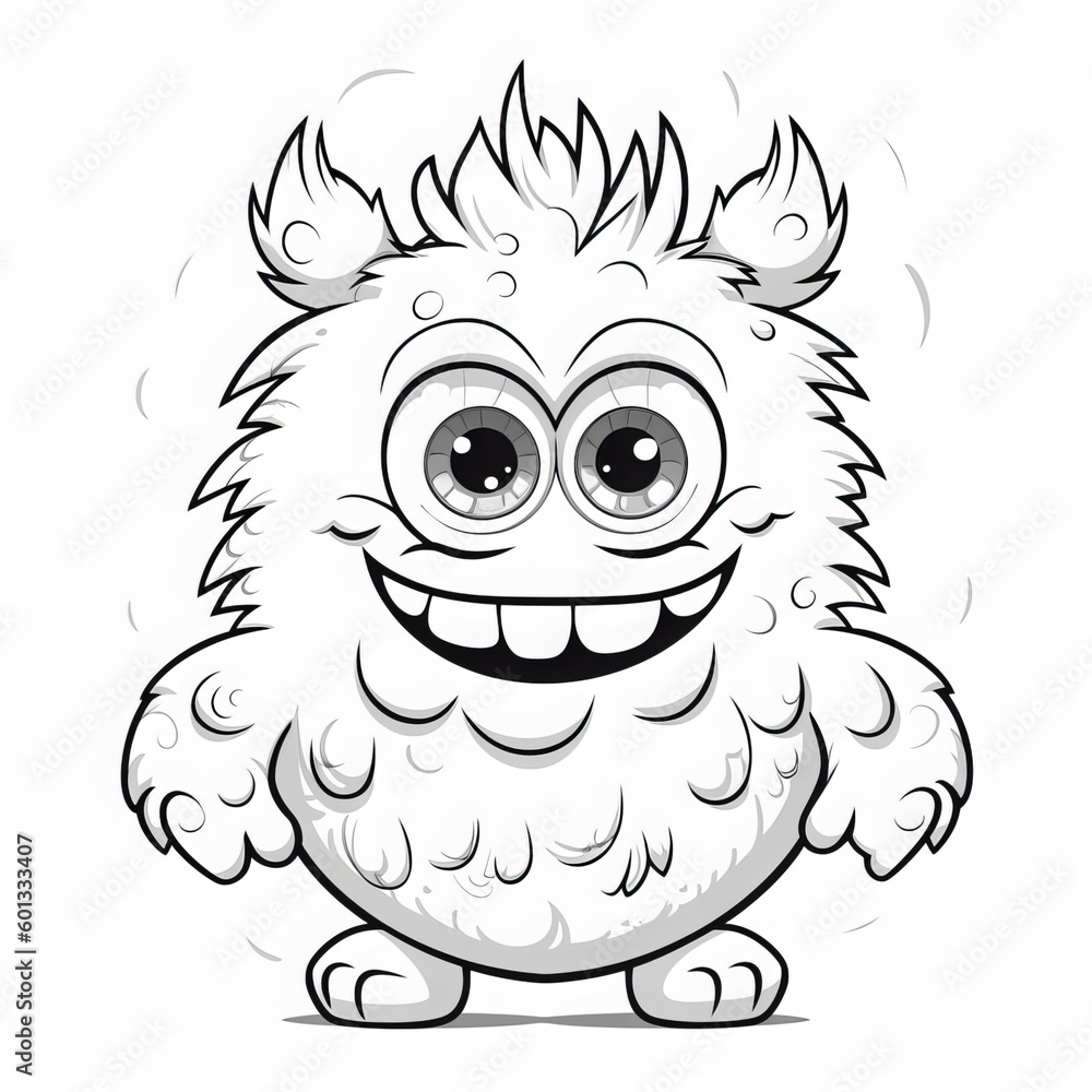 Obraz premium a cartoon monster with big eyes and a big smile