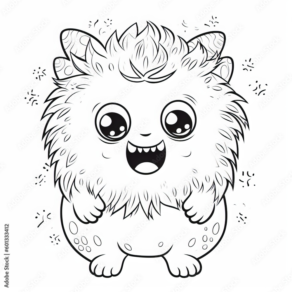 a cartoon character with big eyes and a furry hair