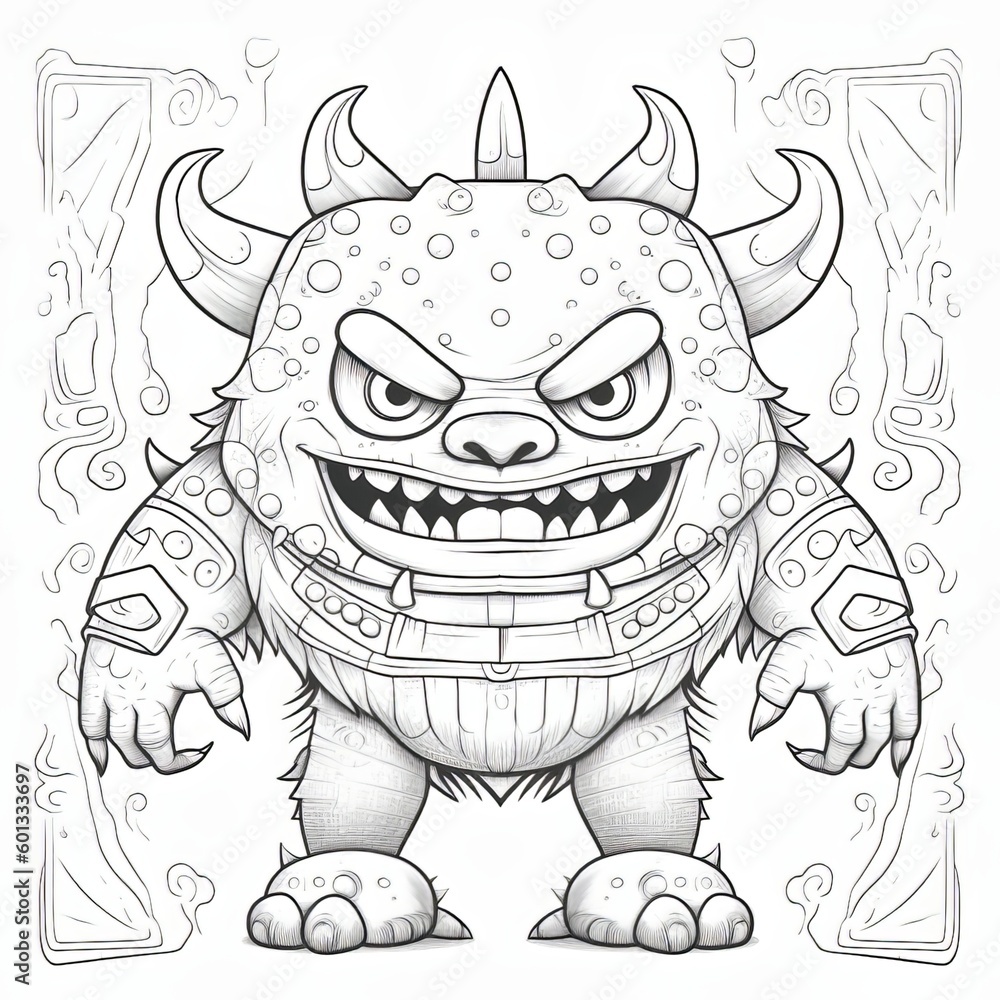 Obraz premium a drawing of a monster with big eyes