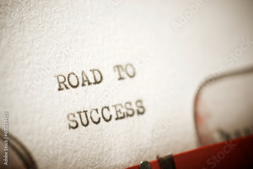 Road to success text