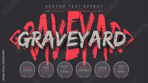 Graveyard - Editable Text Effect, Font Style