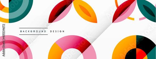 Colorful circles in a grid composition abstract background. Design for wallpaper, banner, background, landing page, wall art, invitation, prints, posters
