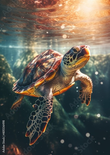 Schildkröte im Wasser © Stylianos