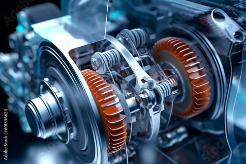 Closeup shoot of automobile engineering technologies
