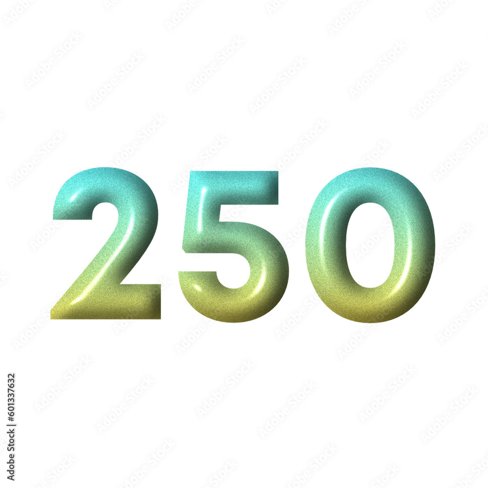 3D number yellow tosca gradient color png 3D number yellow tosca gradient color png