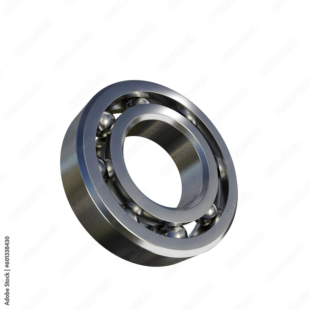 Metal ball bearing on transparent background Metal ball bearing on transparent background