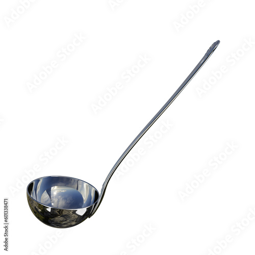 Ladle spoon isolated in transparent background. photo