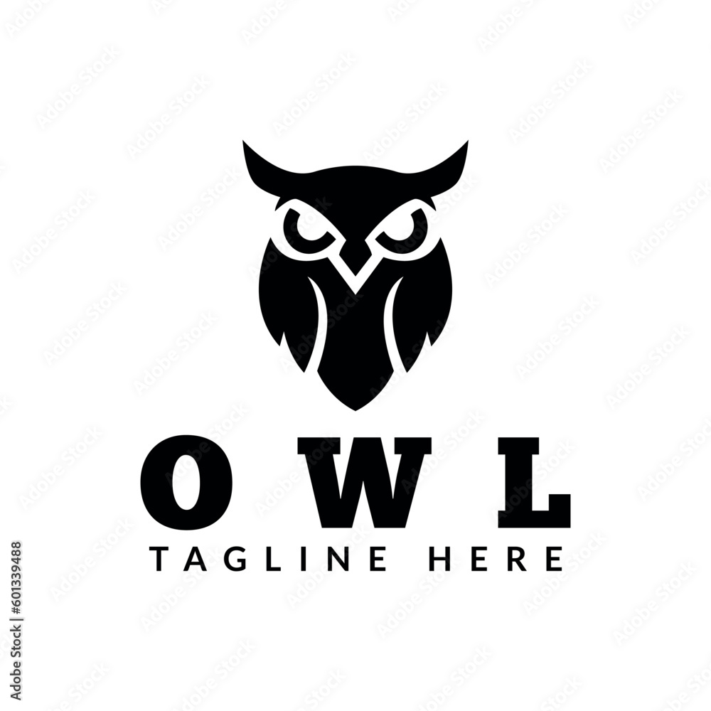 Fototapeta premium owl logo icon vector illustration