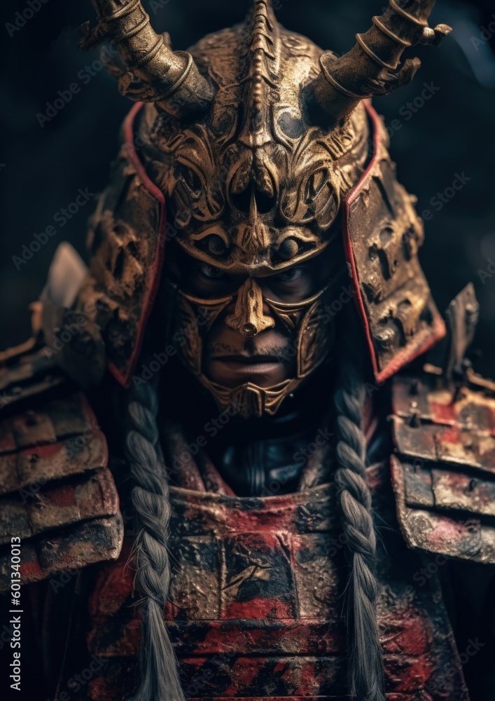 Samuraikämpfer mit Maske Samuraikämpfer mit Maske