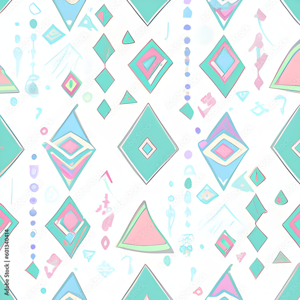 Pastel Ethnic pattern background. Generative AI.	