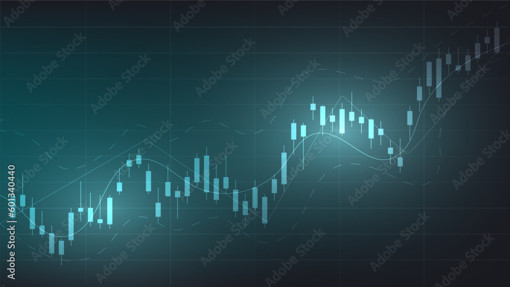 finance background. candlesticks chart on dark screen. stock market and business investment concept finance background. candlesticks chart on dark screen. stock market and business investment concept
