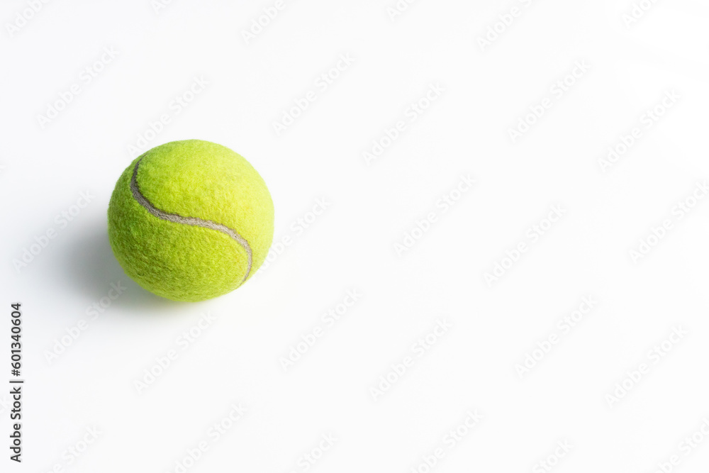 A tennis ball isolated on white background.