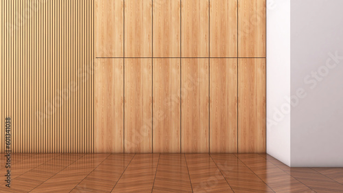 Empty room with wall background. 3D illustration, 3D rendering 