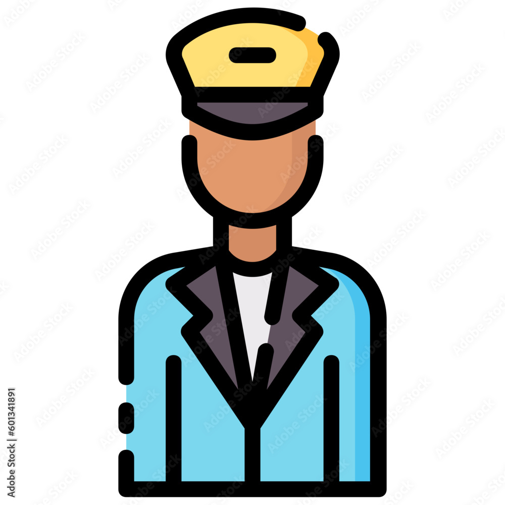 driver avatar vector icon 