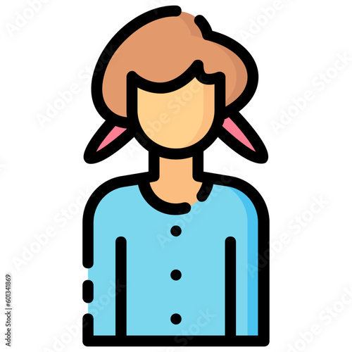 girl avatar vector icon  photo