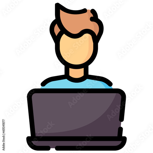 programmer avatar vector icon 
