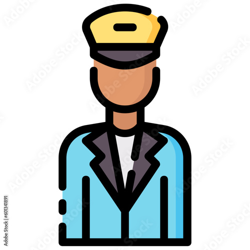 driver avatar vector icon 