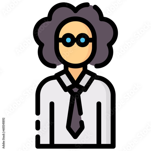 professor avatar vector icon 