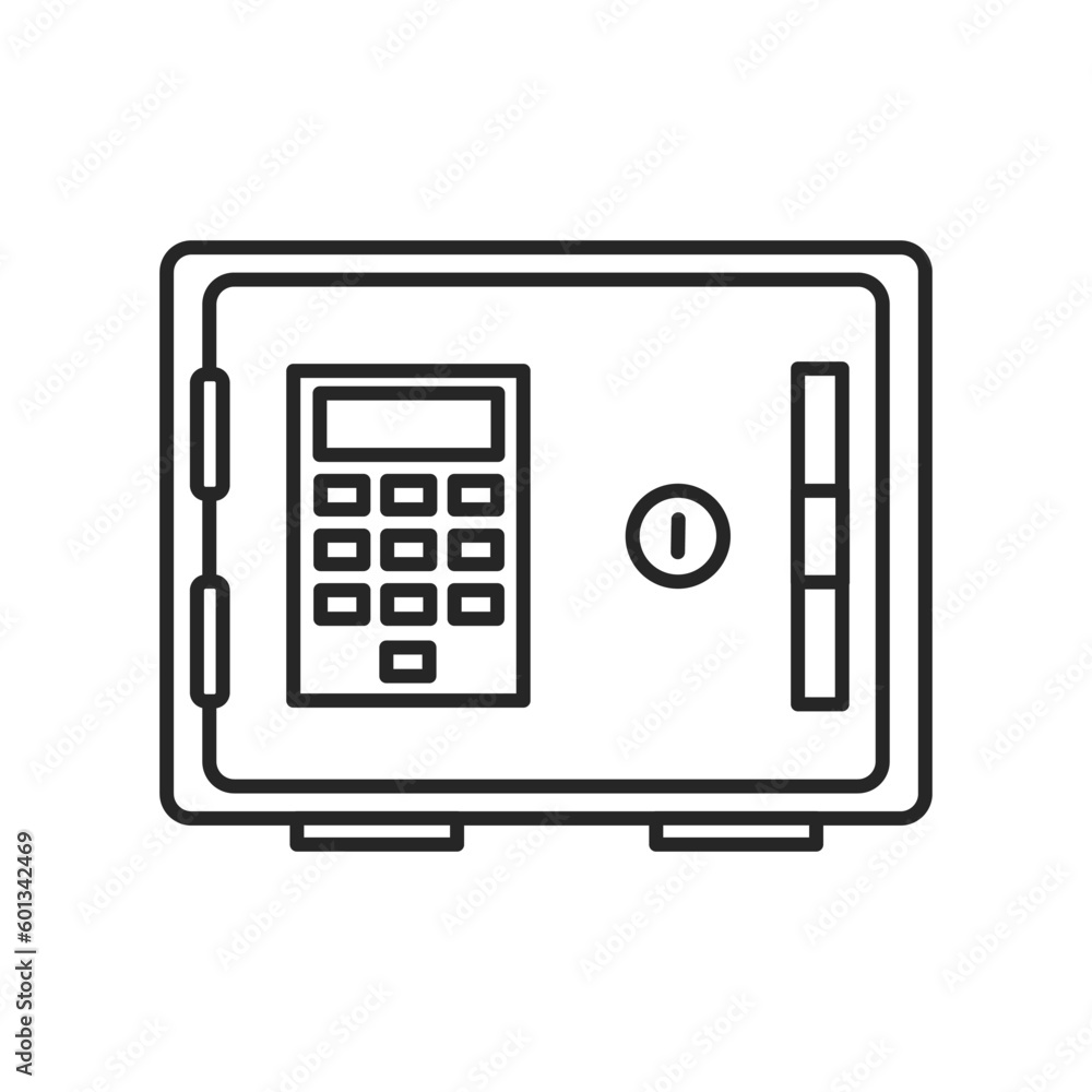 Safe deposit box icon. Safe asset storage concept. Vector illustration eps.10 Safe deposit box icon. Safe asset storage concept. Vector illustration eps.10