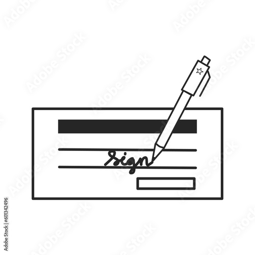 checkbook icon, Editable vector illustration EPS.10.