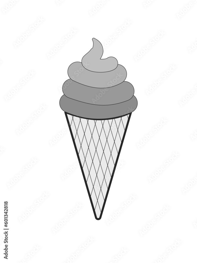 Ice cream cone icon isolated. Modern sweet vanilla desert sign. Trendy vector chocolate cram symbol for web site design, button to mobile app. Logo ice cream illustration. Ice cream cone icon isolated. Modern sweet vanilla desert sign. Trendy vector chocolate cram symbol for web site design, button to mobile app. Logo ice cream illustration.