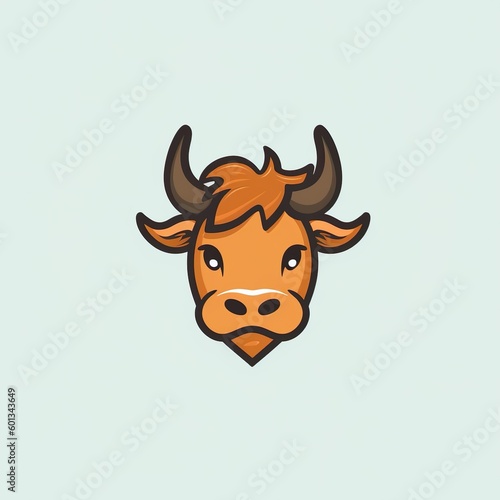 Cute Cow Head created with Generative Ai technology