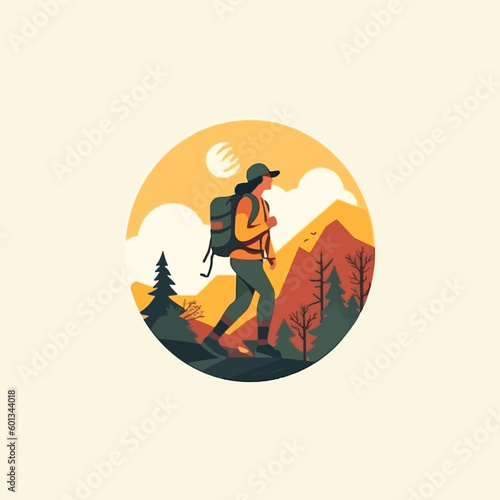 hiking logo modern simple