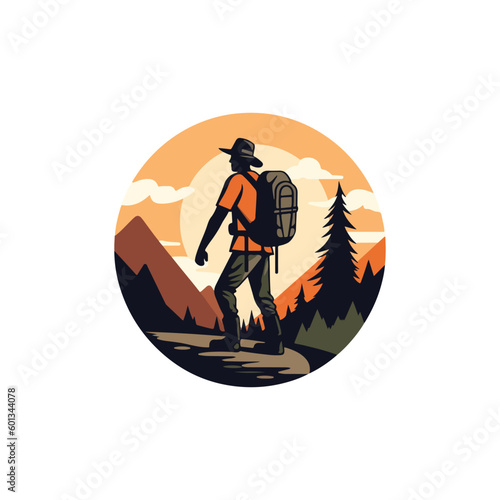 hiking logo modern simple