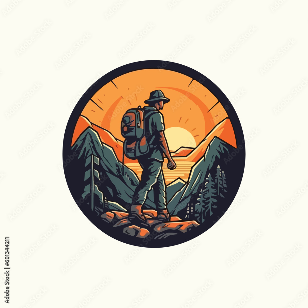 hiking logo modern simple hiking logo modern simple