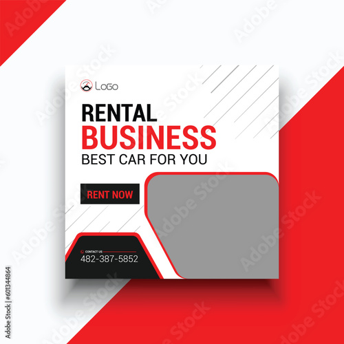 Rental business car sale social media instagram post template