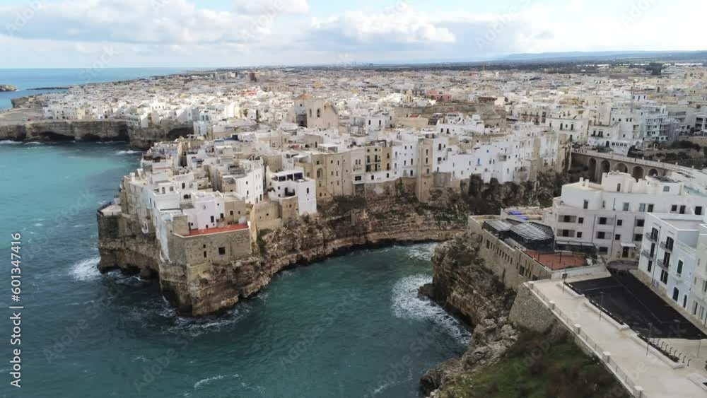 Polignano a mare, aerial view, puglia, italy Polignano a mare, aerial view, puglia, italy