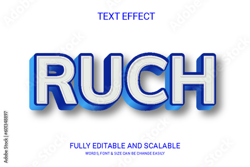 Ruch 3D Fully Editable Vector Eps Text Effect